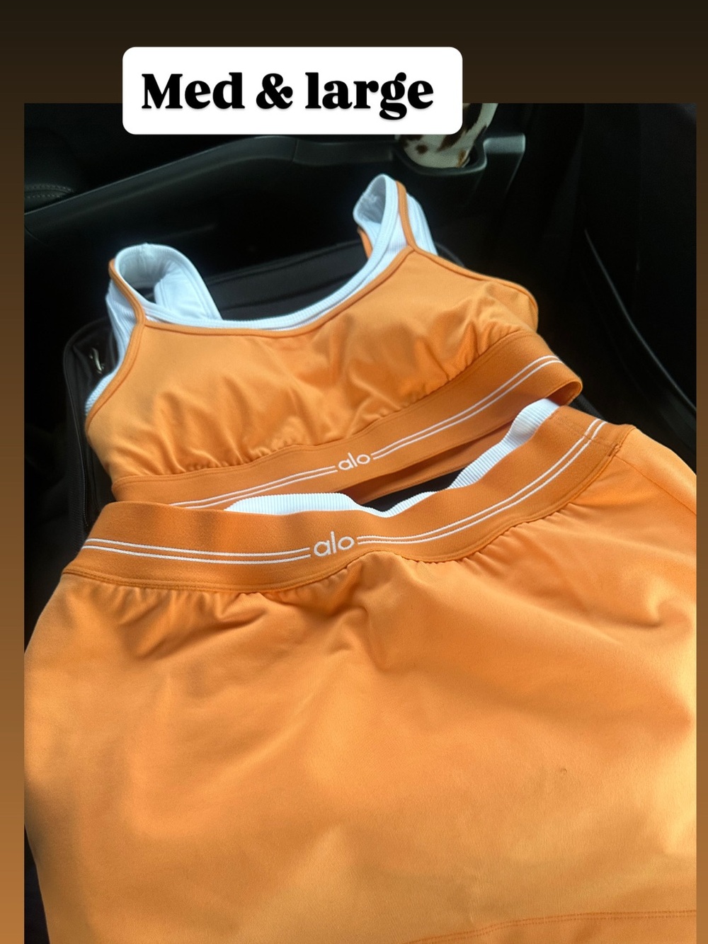 ALO Yoga Orange High-Low Skirt